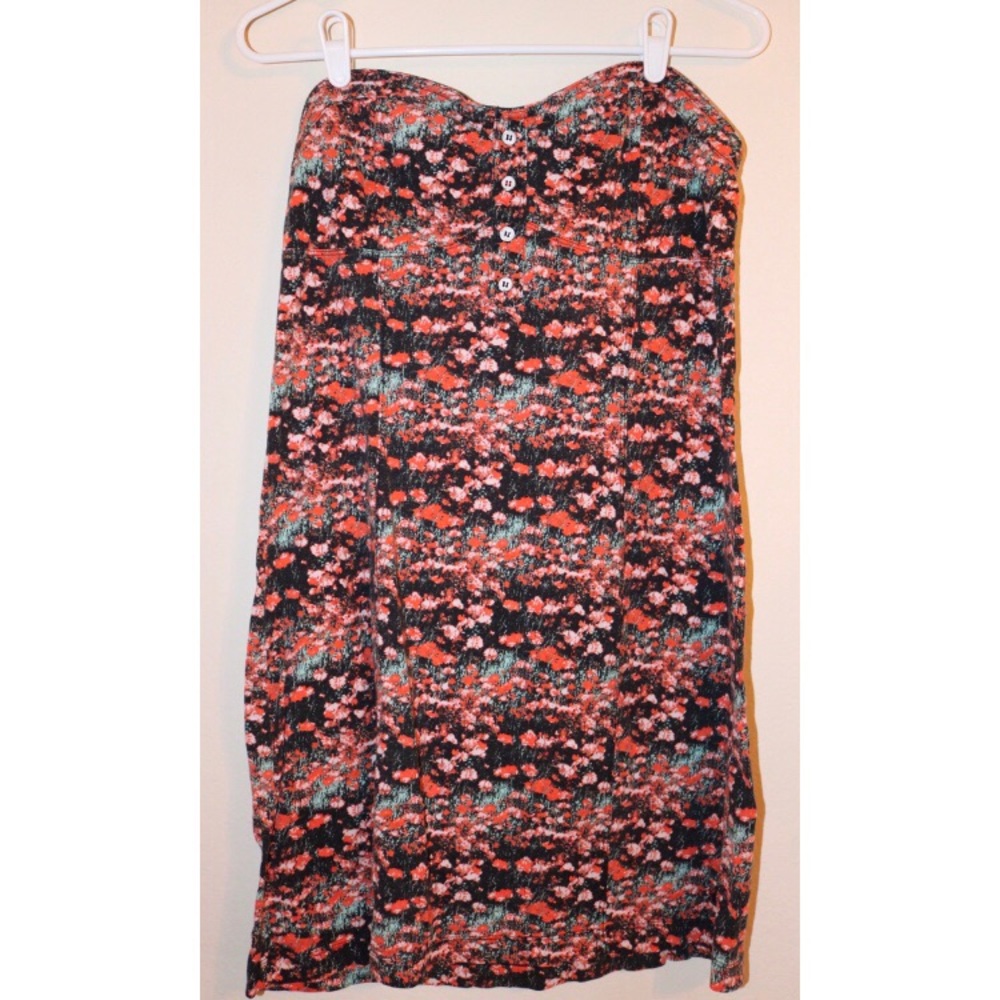 Volcom Floral Strapless Dress